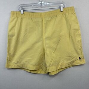 Polo Sports Ralph Lauren Swim Trunks Men's Large Yellow Blue‎ Pony Mesh Lined
